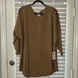 Elegant Tan Tunic by Luna